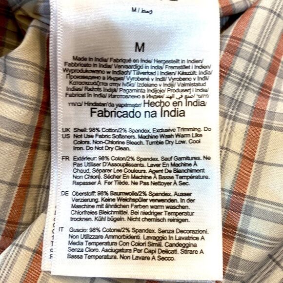 Carhartt cream red gray plaid buttons pockets relaxed fit rugged flex brand new - Picture 4 of 4